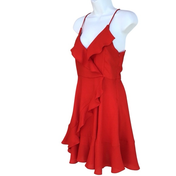 South Moon Under Red Strappy Open Back Ruffle Mini Dress NEW - Picture 6 of 8